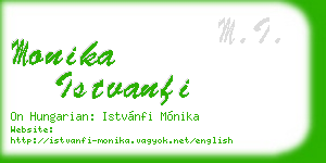 monika istvanfi business card